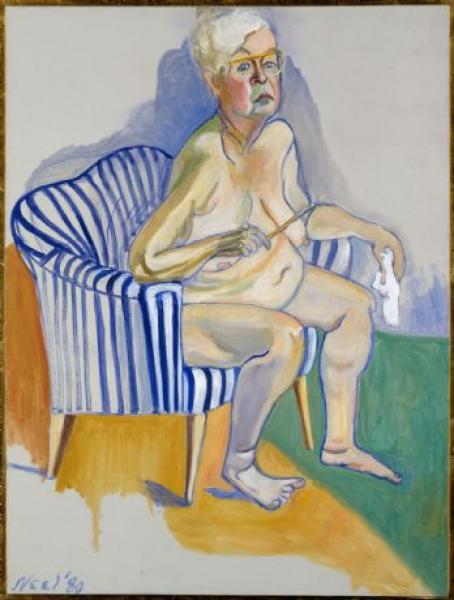 pittura, autoritratto, alice neel, invecchiare, arte terapia